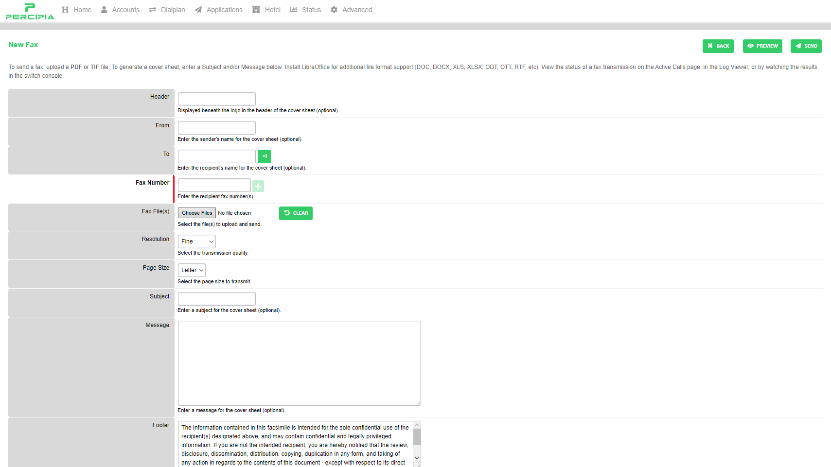 PBX Screenshot